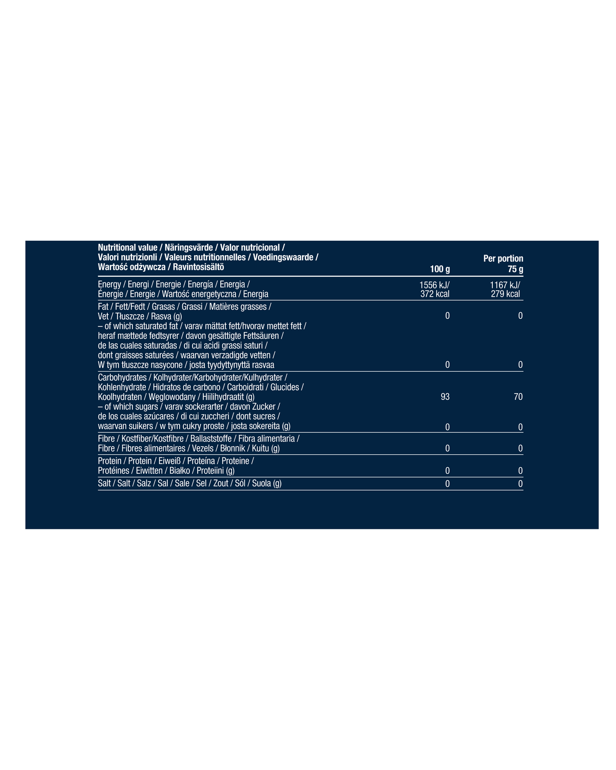 Vitargo Pure 75g Single Sachet