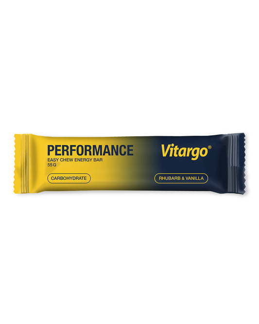 Vitargo Performance Bar, Rhubarb & Vanilla, single bar packaging